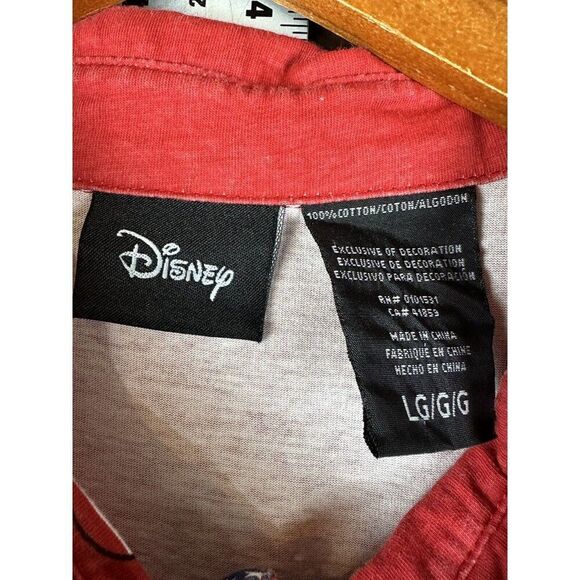 Disney Mickey Romper Dress Polo Button Shorts Red USA Flag Women’s Large 1 Piece - Picture 4 of 5